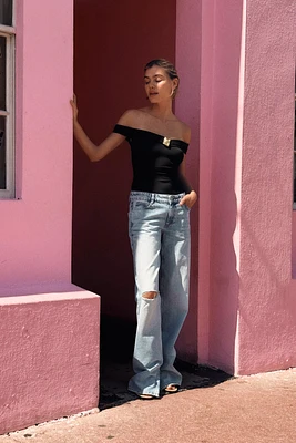 POLYAMIDE BANDEAU BODYSUIT