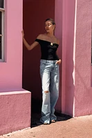POLYAMIDE BANDEAU BODYSUIT