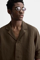 CHEMISE RAYURES MÉLANGE MODAL