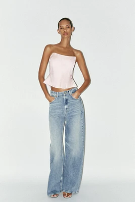 TOP FAÇON CORSET SATINÉ