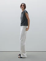 100% linen lightweight ribbed T-shirt