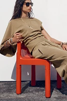 PANTALON LARGE 7/8 DÉLAVÉ