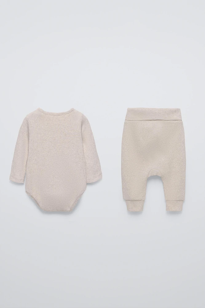 PLAIN BODYSUIT AND LEGGINGS PACK