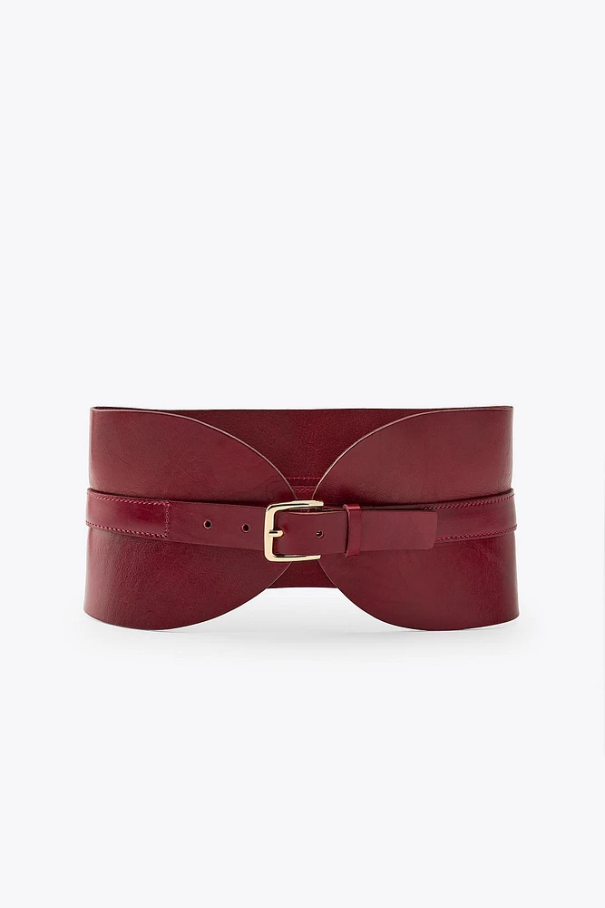 CEINTURE LARGE EN CUIR