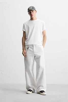 PANTALON COUPE LARGE IMPRIMÉ ABSTRAIT
