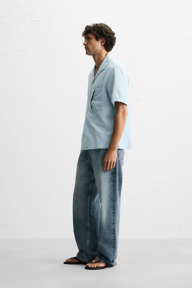 CHEMISE EN COTON ET LIN