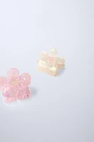 TWO-PACK OF FLOWER HAIR CLIPS