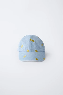 CASQUETTE EN DENIM CITRONS BRODÉS
