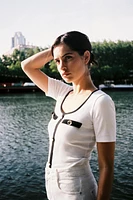 CONTRAST TRIM T-SHIRT