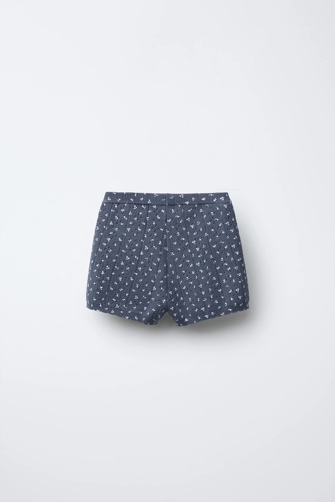 POINTELLE KNIT SHORTS