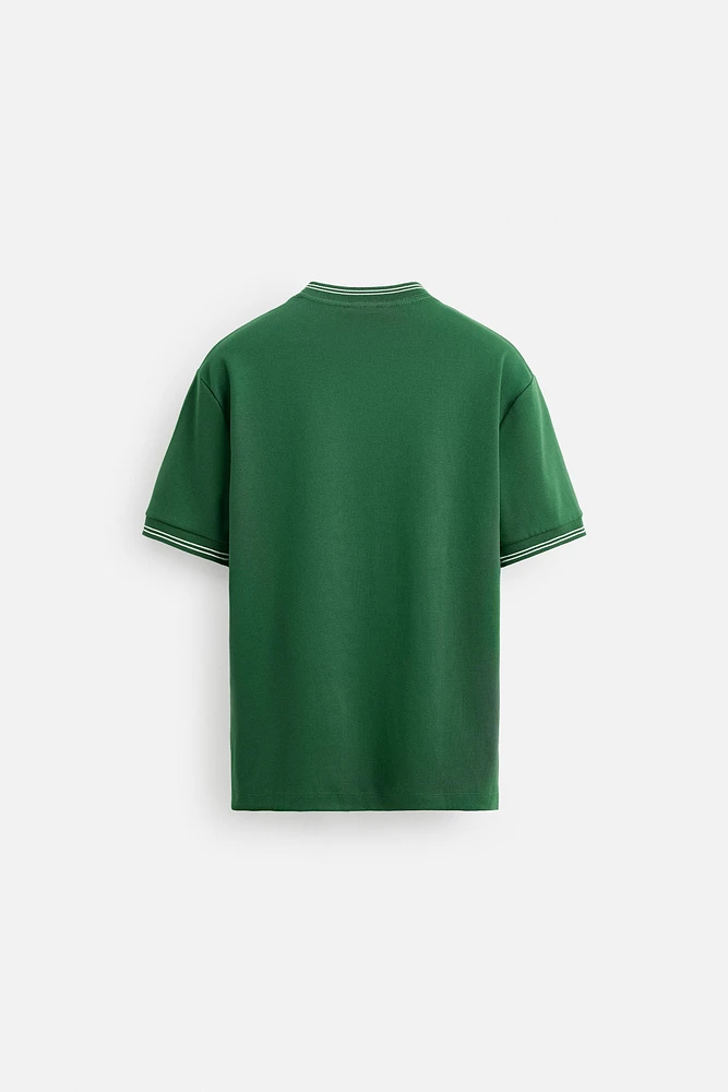 EMBROIDERED TEXT T-SHIRT