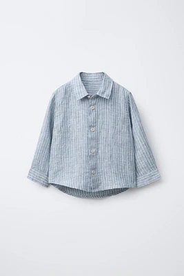 100% LINEN STRIPED SHIRT