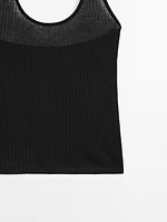 Ribbed halter top