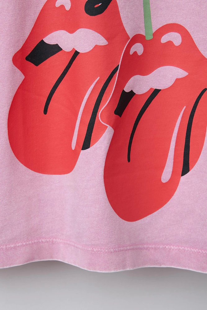 T-SHIRT CERISES ROLLING STONES ©