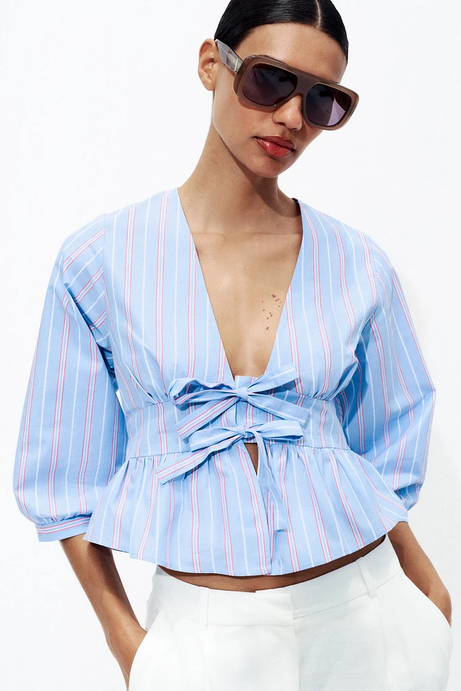 STRIPED TIE SHIRT