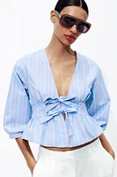 STRIPED TIE SHIRT