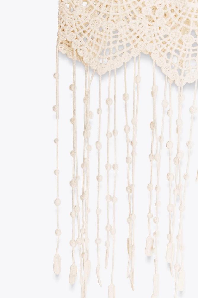 GILET CROCHET FRANGES