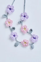 TIMELESZ - COLLIER LAINE CROCHET FLEURS