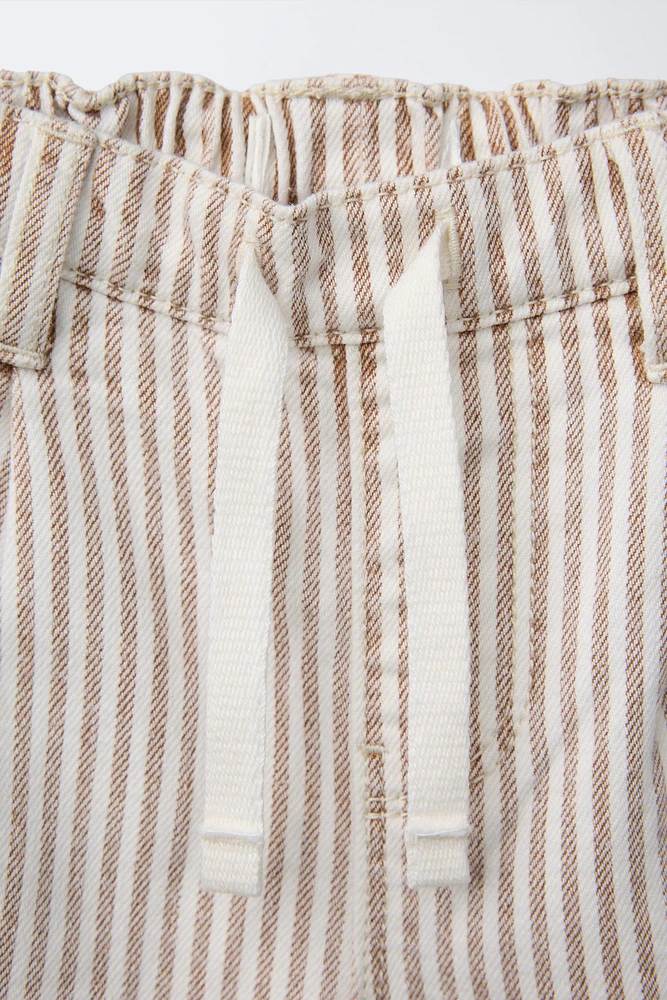 STRIPED TWILL PANTS