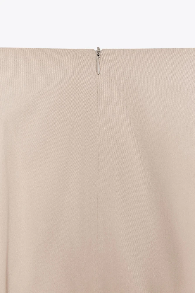 MIDI SKIRT WITH SIDE RUCHING