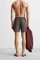 MAILLOT DE BAIN MI-LONG À RAYURES