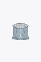 TOP BANDEAU EN JEAN TRF