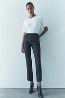 ZW COLLECTION HIGH WAIST CROPPED BOOTCUT JEANS