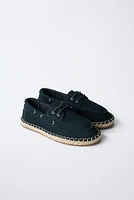 CHAUSSURES BATEAU JUTE CROÛTE DE CUIR