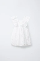 ROBE À TEXTURE FLEURS BRODÉES