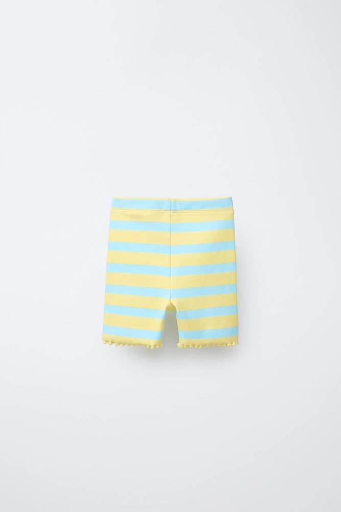 TWO-PACK PLAIN AND PRINTED CYCLING LEGGINGS