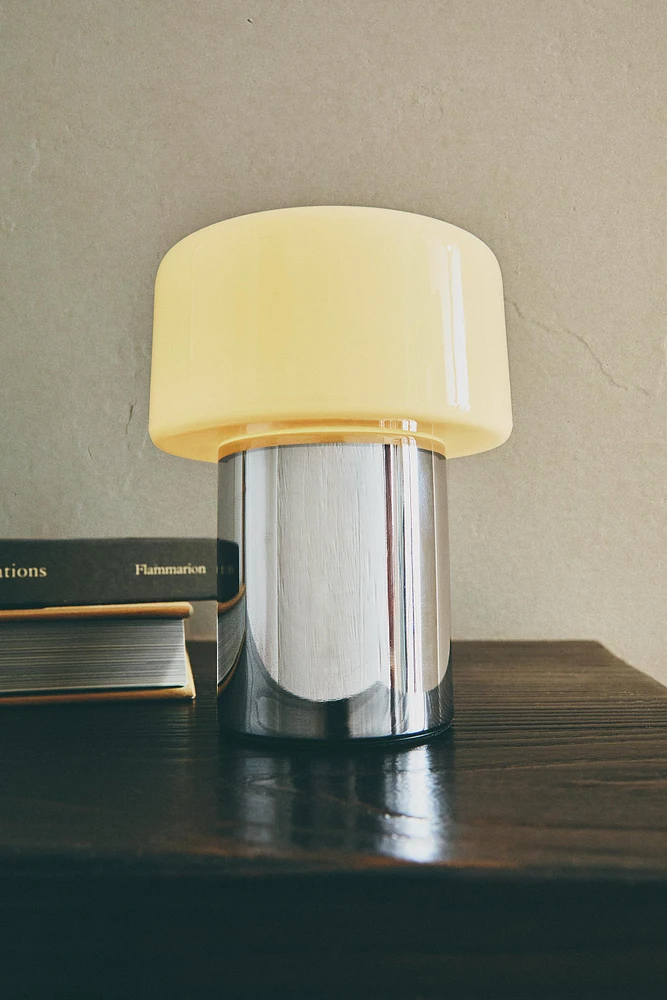 LAMPE DE TABLE VERRE RECYCLABLE MÉTAL