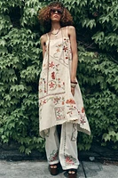 ZW COLLECTION ASYMMETRIC EMBROIDERED DRESS