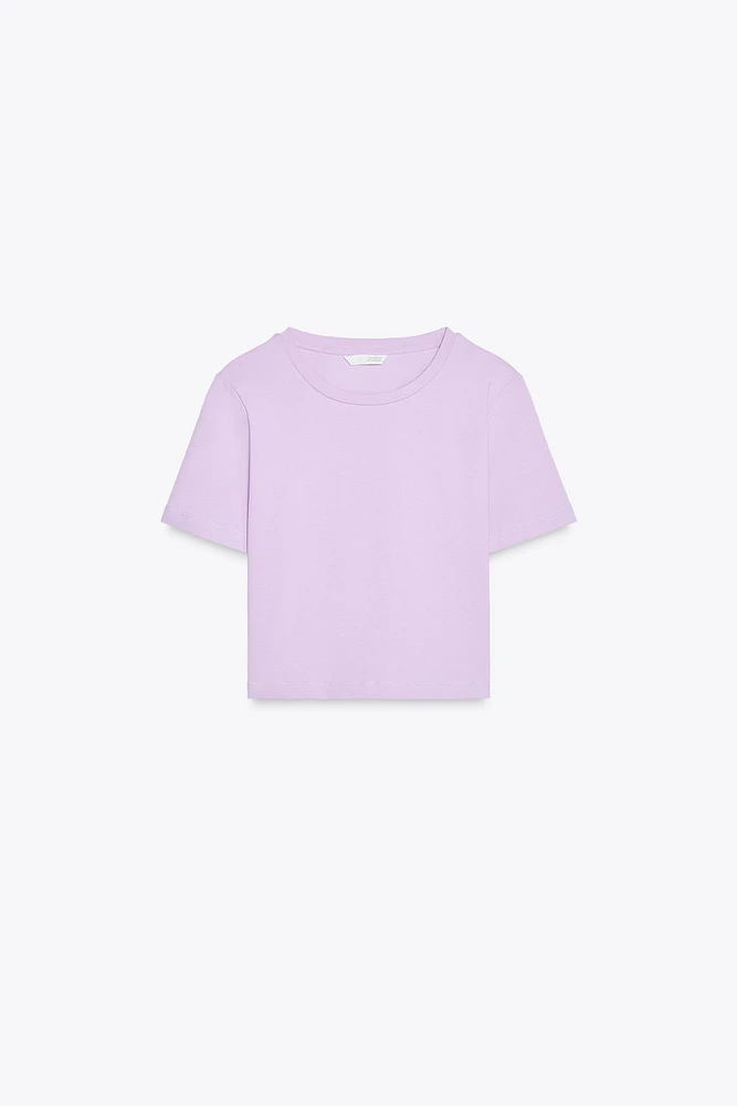 CROPPED STRETCH T-SHIRT