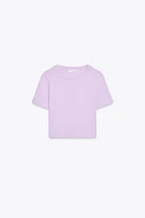 CROPPED STRETCH T-SHIRT