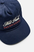 WASHED EMBROIDERED CAP