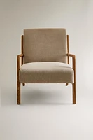 FAUTEUIL BOIS FRÊNE LIN