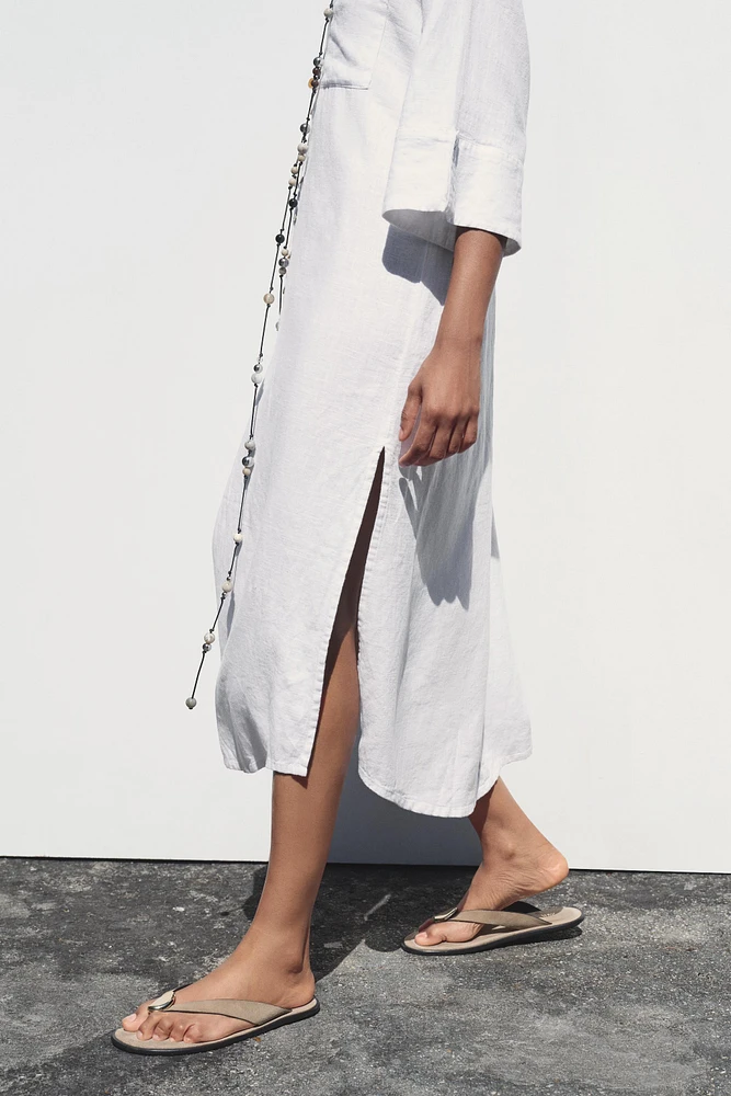 ROBE CHEMISE EN LIN