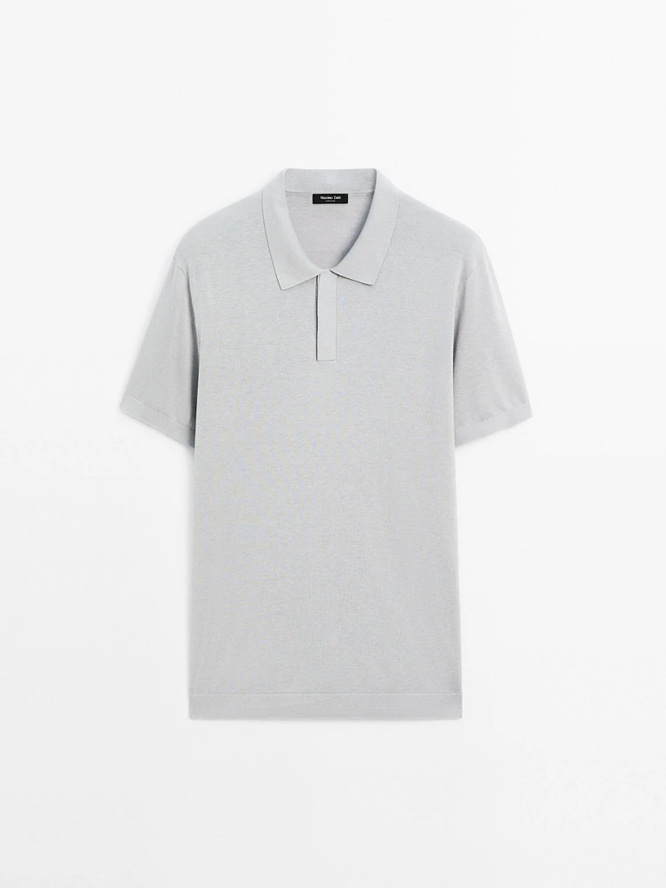 Polo maille de coton mélangé