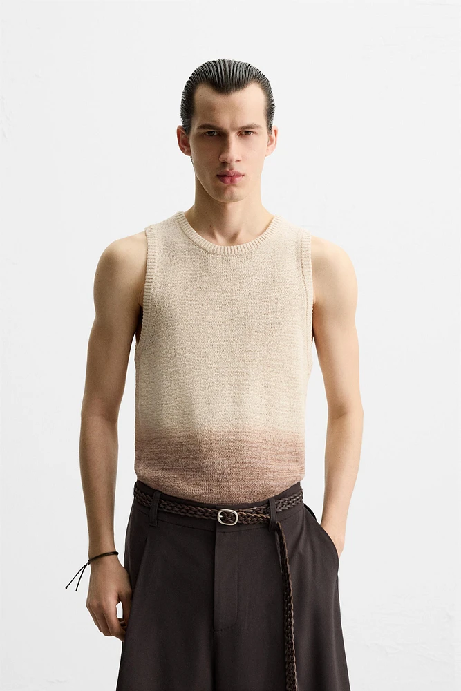 T-SHIRT EN MAILLE COTON - LIN