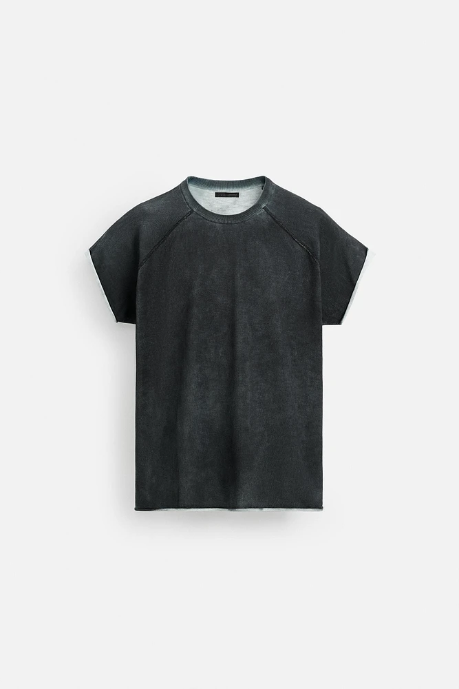 WASHED KNIT T-SHIRT