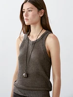 100% linen knit top