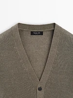 Cardigan en lin mélangé
