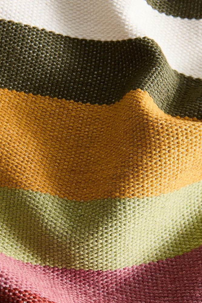 CHEMIN DE TABLE COTON RAYURES MULTICOLORES