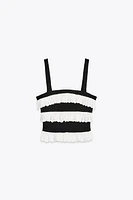 RUFFLED KNIT TOP