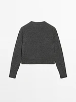 100% cashmere long sleeve cardigan