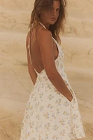 ROBE EN POPELINE IMPRIMÉE FLEURS