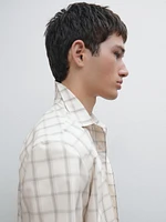 Regular fit check 100% cotton shirt