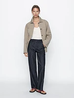 Mid-rise straight-leg jeans