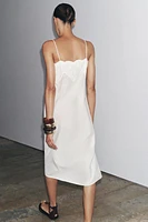 ZW COLLECTION EMBROIDERED STRAP DRESS