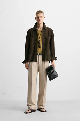 SURCHEMISE EN CUIR DAIM